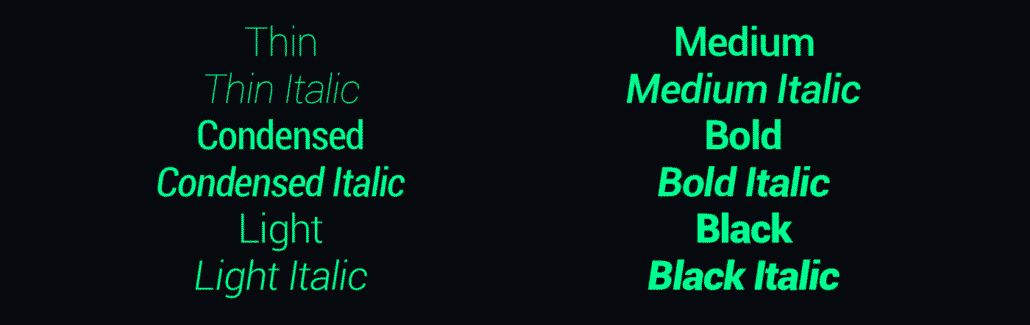 Roboto Font Family