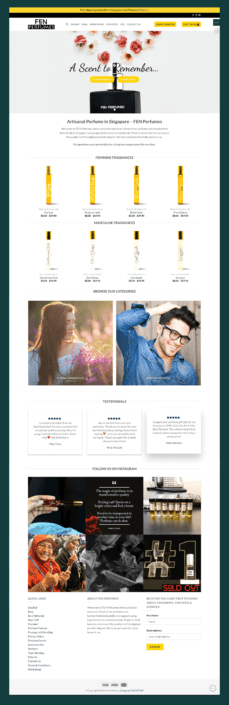 Fen Perfumes Web Design by FASTARTUP